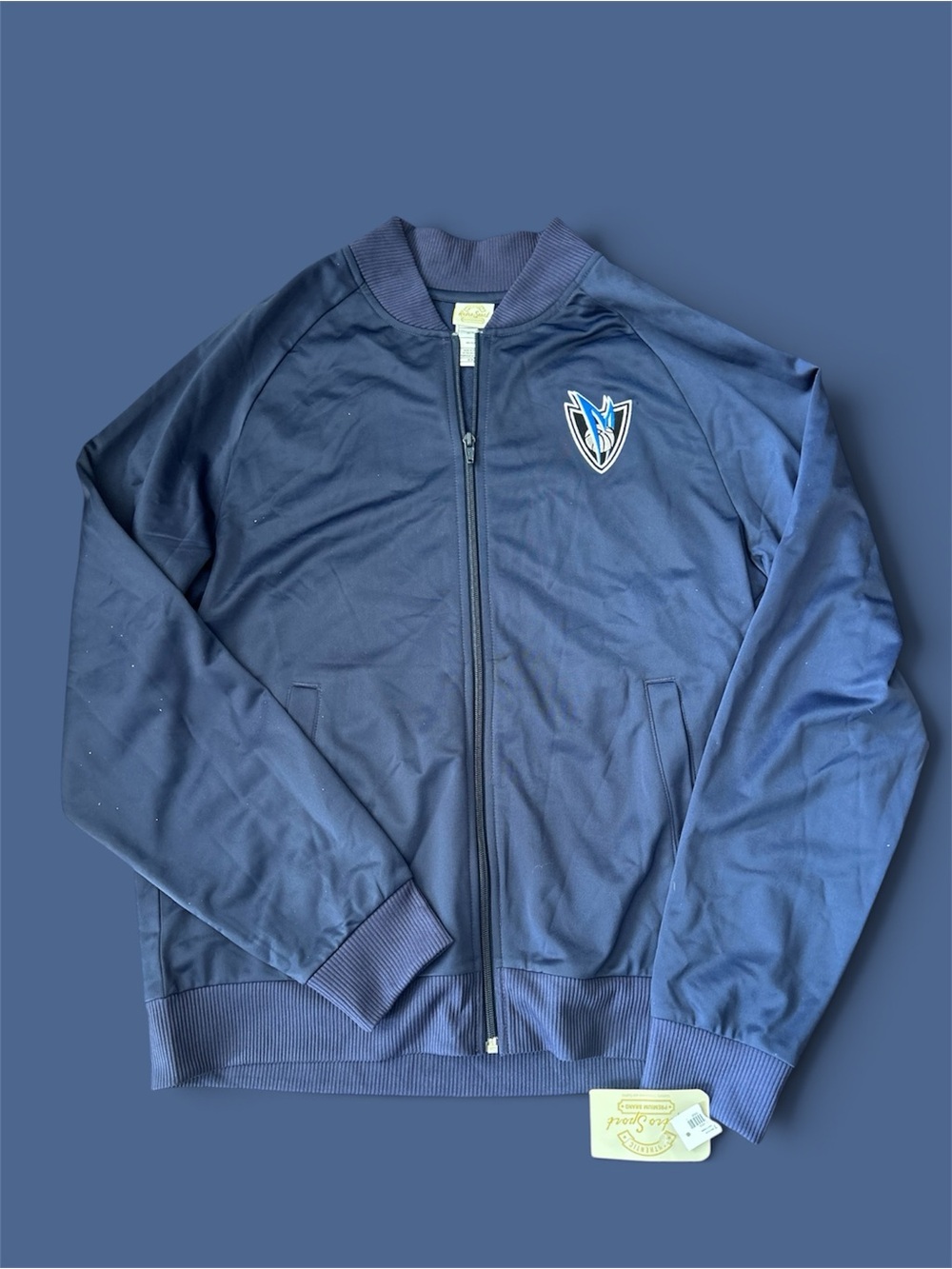 Men's Dallas Mavericks Navy Bomber Jacket - Blue Athletic Zip-Up